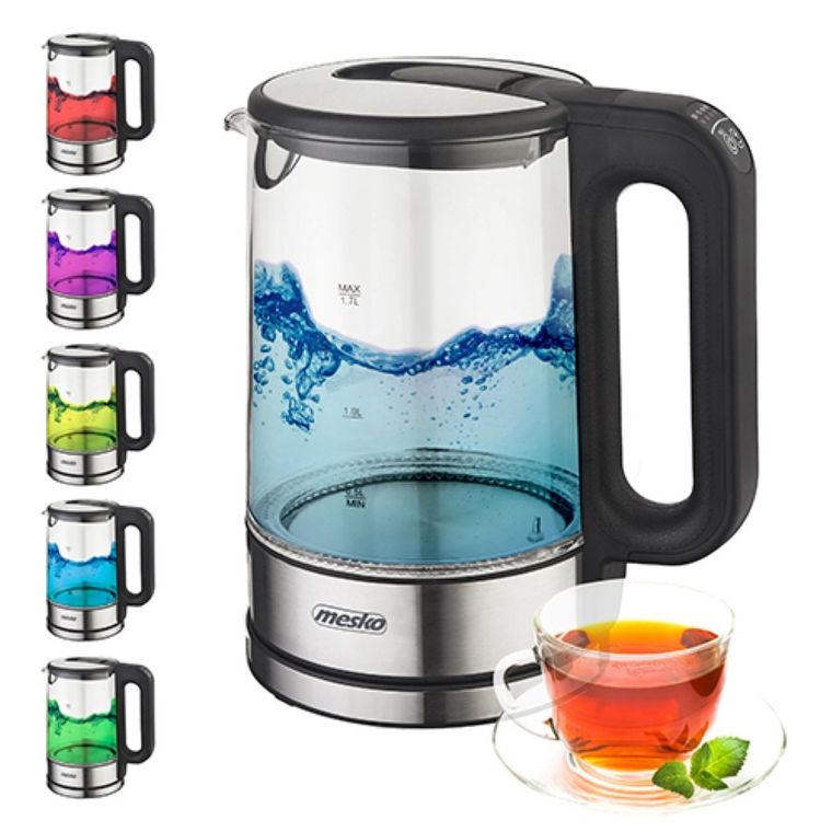Mesko, czajnik szklany z regulacją temperatury, 1,7 l, MS 1301B