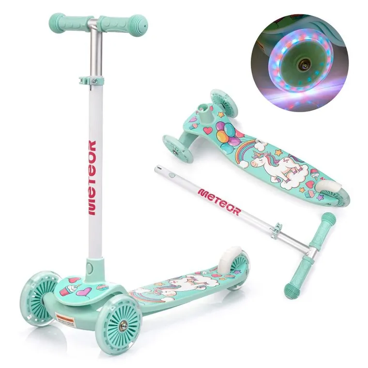 Meteor, Funny, hulajnoga 3-kołowa, miętowa