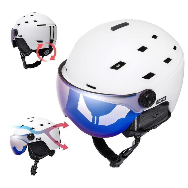 Meteor, Glide, kask narciarski, biały, rozmiar 55-58 cm