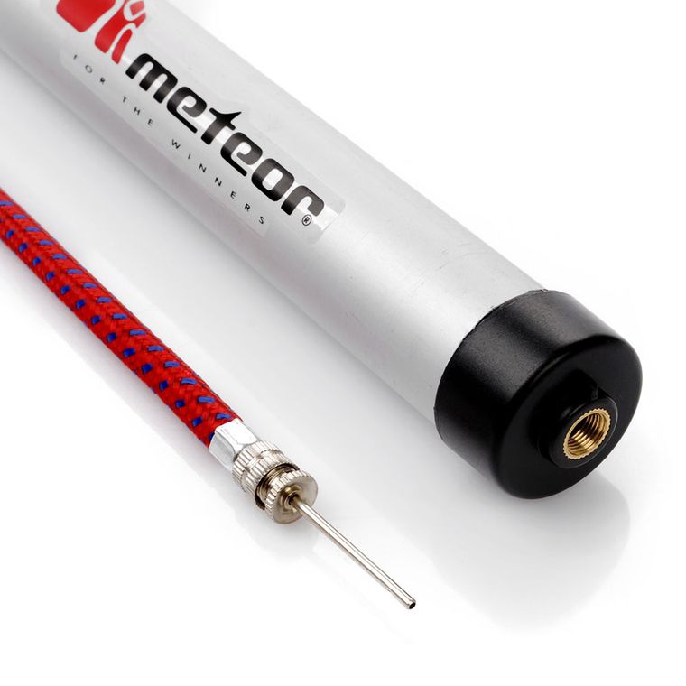 Meteor, pompka do piłek z wężykiem, aluminiowa