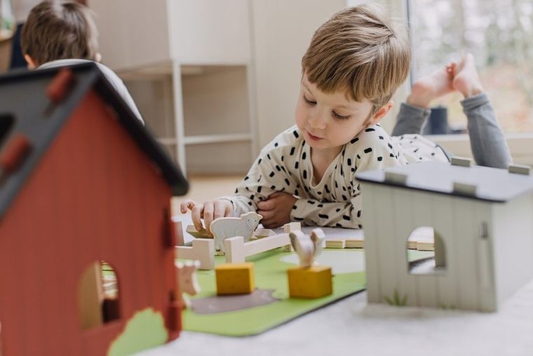 Micki, Farma, Zwierzątka na wsi, duże klocki drewniane