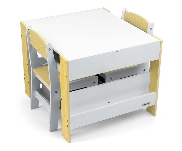 Milly Mally, Sven, stolik i dwa krzesełka, naturalne