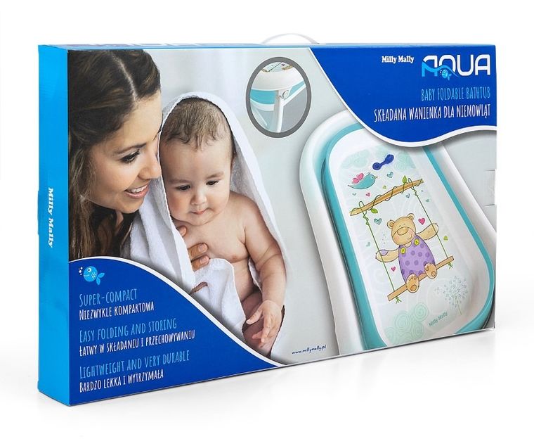 Milly Mally, wanienka składana, Aqua Pink