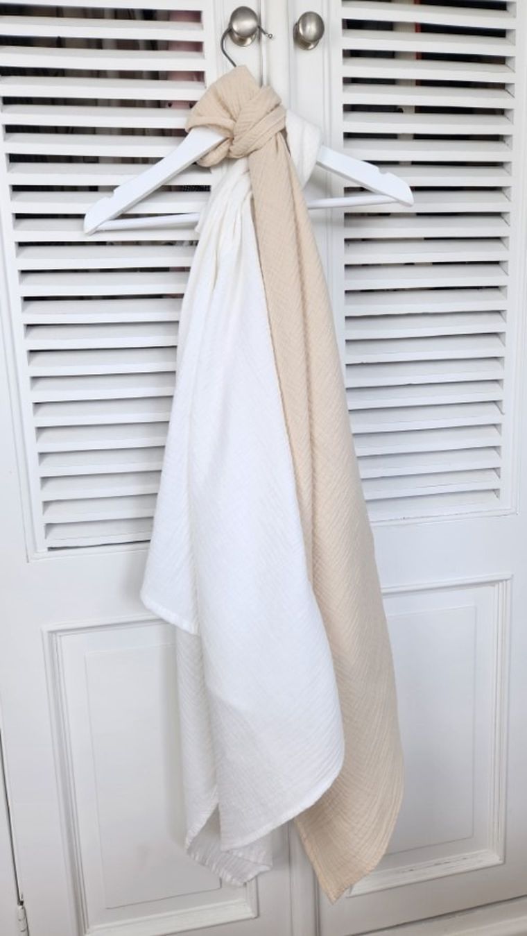 MimiNu, muślinowa pieluszka, 80-80 cm, 2 szt.