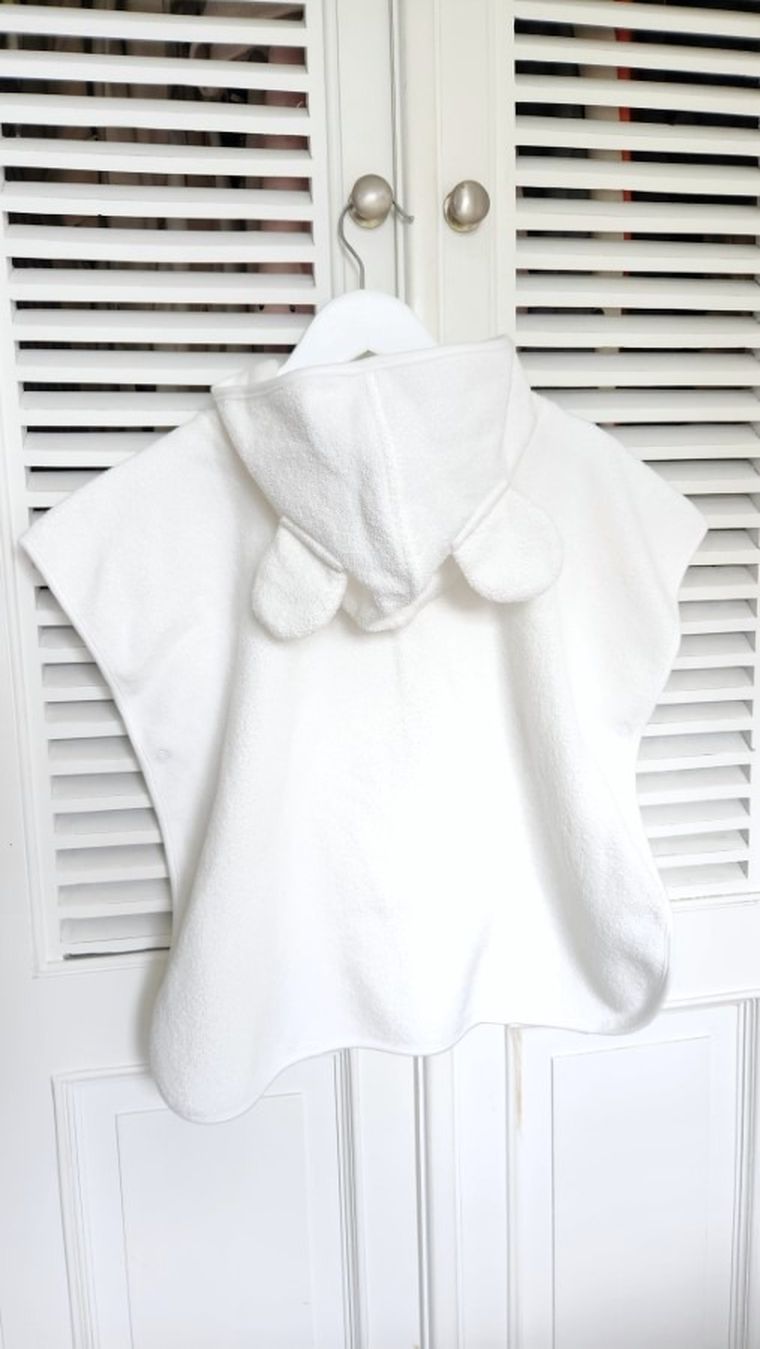 MimiNu, muślinowe ponczo plażowe, szybkoschnące, śmietanka, 1-4 l.