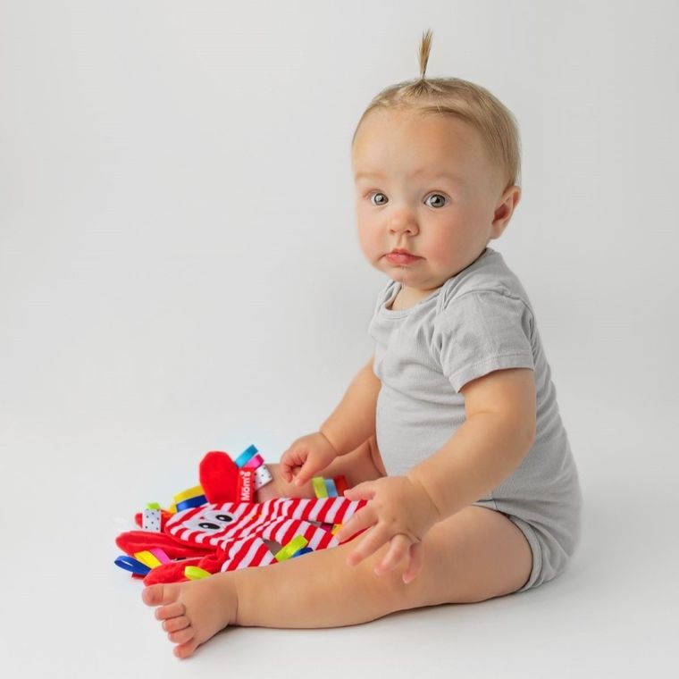 Mom's Care, szeleszcząca ośmiornica, zawieszka, kontrastowa zabawka sensoryczna