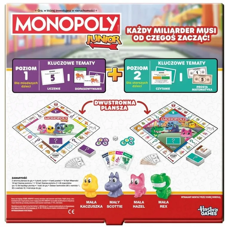 Monopoly Junior, familijna gra ekonomiczna 2w1