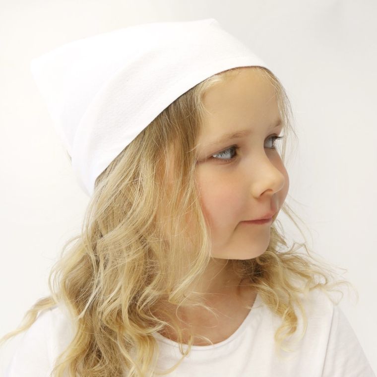 Motherhood, ECO, chusteczka muślinowa na główkę, biała, 60-30 cm