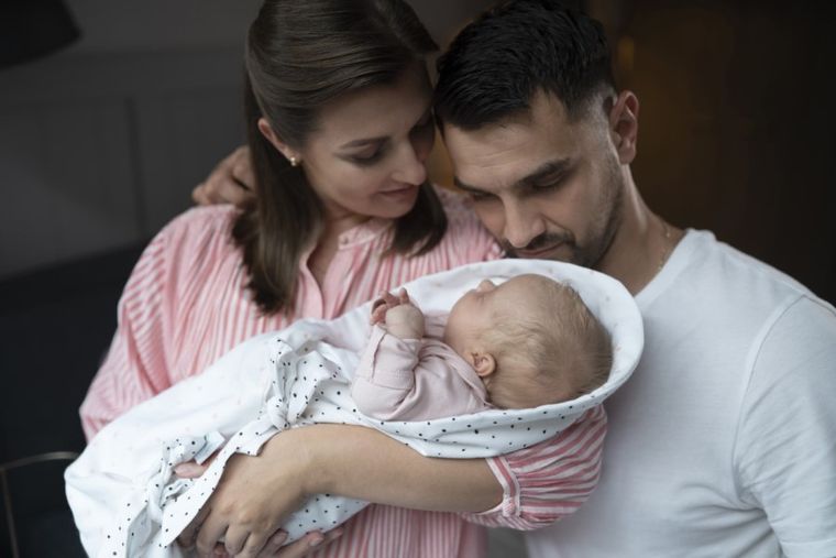 Motherhood, ECO Kropeczki Niebieskie, rożek muślinowy