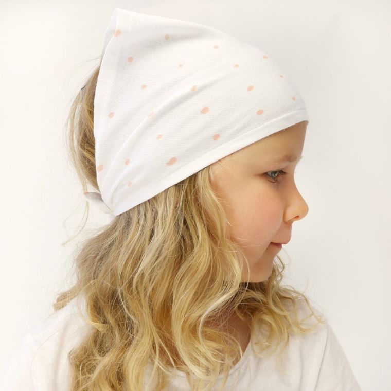 Motherhood, ECO Kropeczki Różowe, chusteczki muślinowe na główkę, 60-30 cm