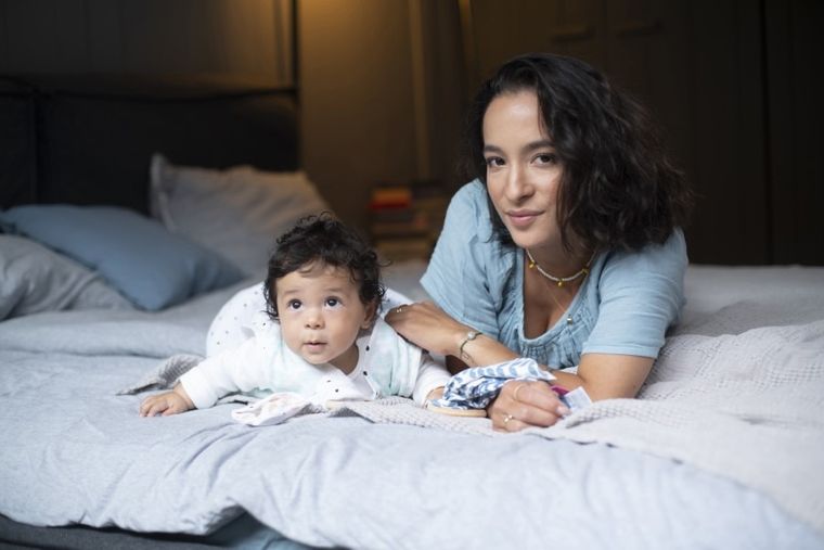 Motherhood, Kwadraty Różowe, śpiworek muślinowy, TOG 0.5, 0-6m