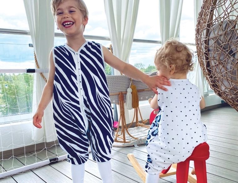 Motherhood, Kwadraty Różowe, śpiworek z nogawkami, ocieplany, TOG 2, 12-18 m