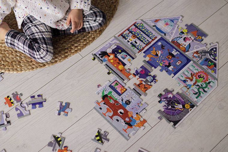 Mudpuppy, Dom na Marsie, puzzle konturowe, 100 elementów