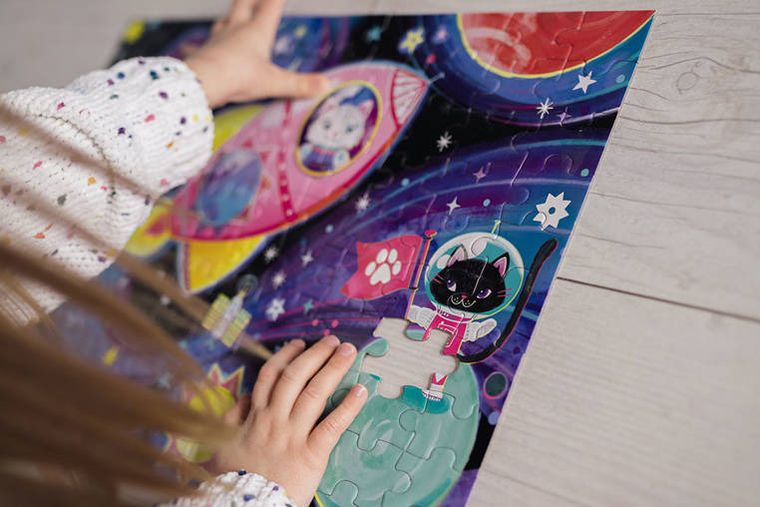 Mudpuppy, Kosmiczne marzenia, puzzle świecące w ciemności, 100 elementów