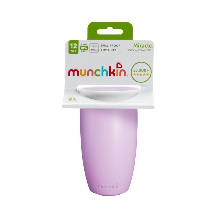 Munchkin, Miracle 360°, kubek, fioletowy, 296 ml