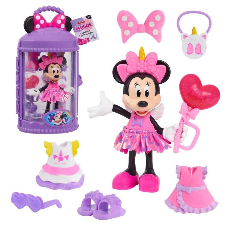 Myszka Minnie, Fabulous fashion, fugurka z akcesoriami, 15 cm