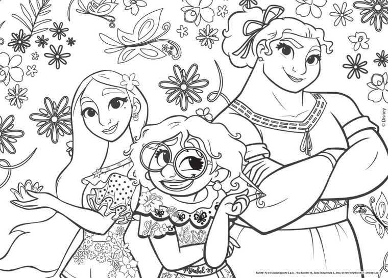 Nasze magiczne Encanto, puzzle podłogowe, dwustronne, maxi floor, 192 elementy