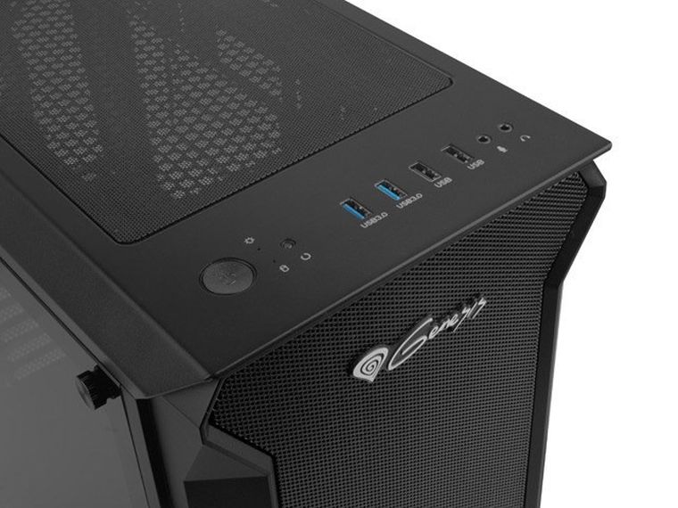 Natec, Genesis, obudowa komputerowa, IRID 505 MIDI TOWER, Z OKNEM, USB 3.0