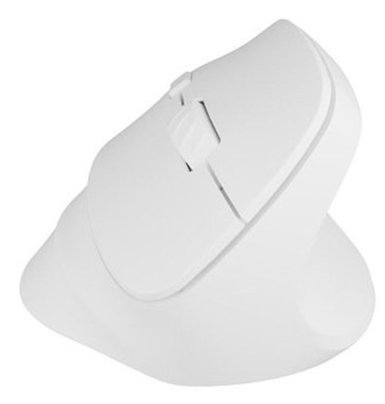 Natec, mysz bezprzewodowa, wertykalna, Crake 2, BT 5.2 + 2.4GHz, biała