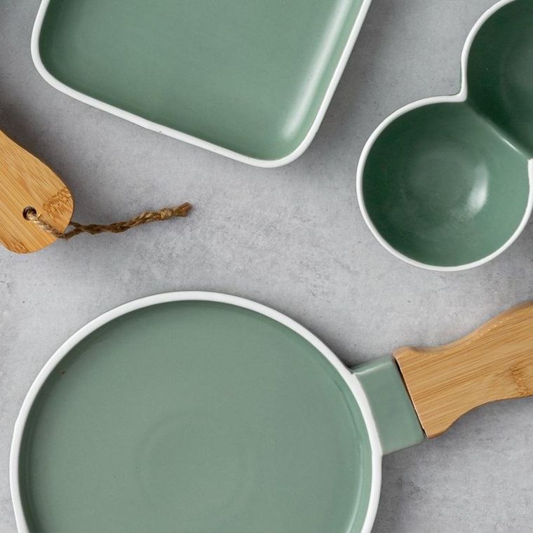 Nava, talerz do serwowania, porcelanowy, Terrestrial, 40-26.5 cm