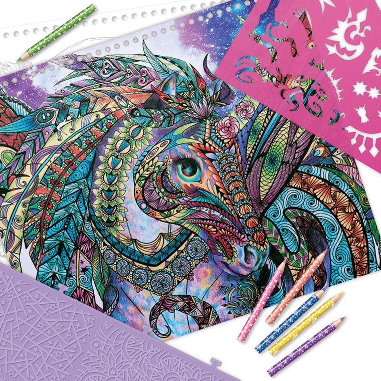 Nebulous Stars, Konie Firiaz i Daliaz, szkicownik z kredkami i naklejkami