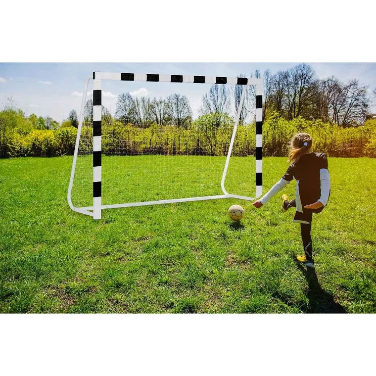 Neo-Sport, bramka do piłki nożnej, czarno-biała, 300-200-90 cm, NS-465