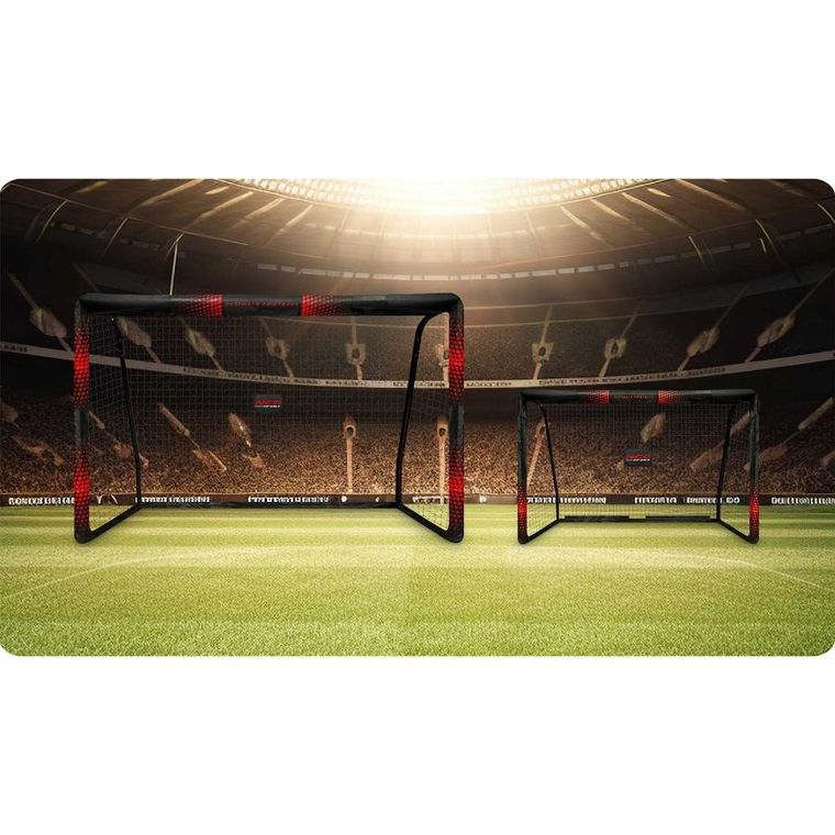 Neo-Sport, bramka do piłki nożnej, czarno-czerwona, 300-200-120 cm