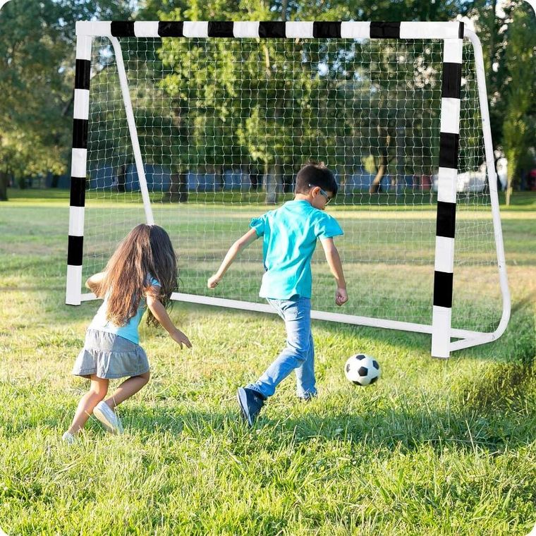 Neo-Sport, bramka piłkarska, czarno-biała, 300-200-120 cm