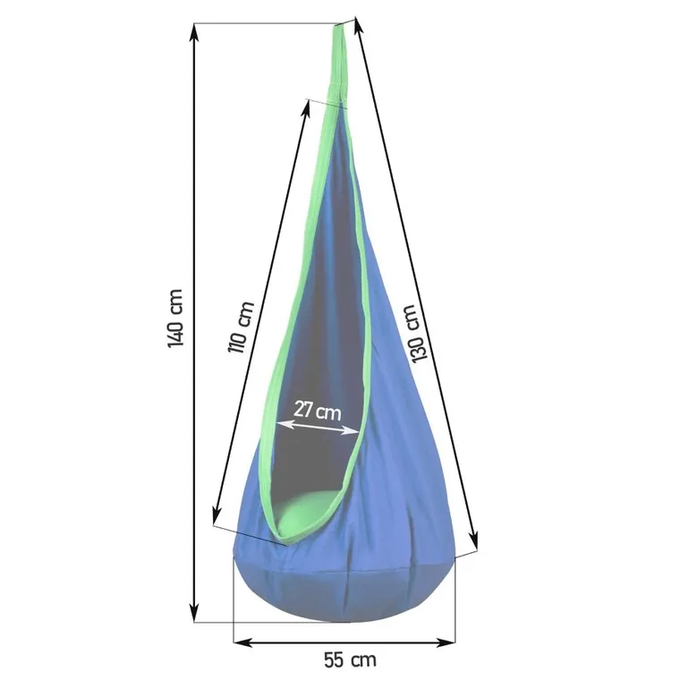 Neo-Sport, kokon, fotel wiszący, niebieski