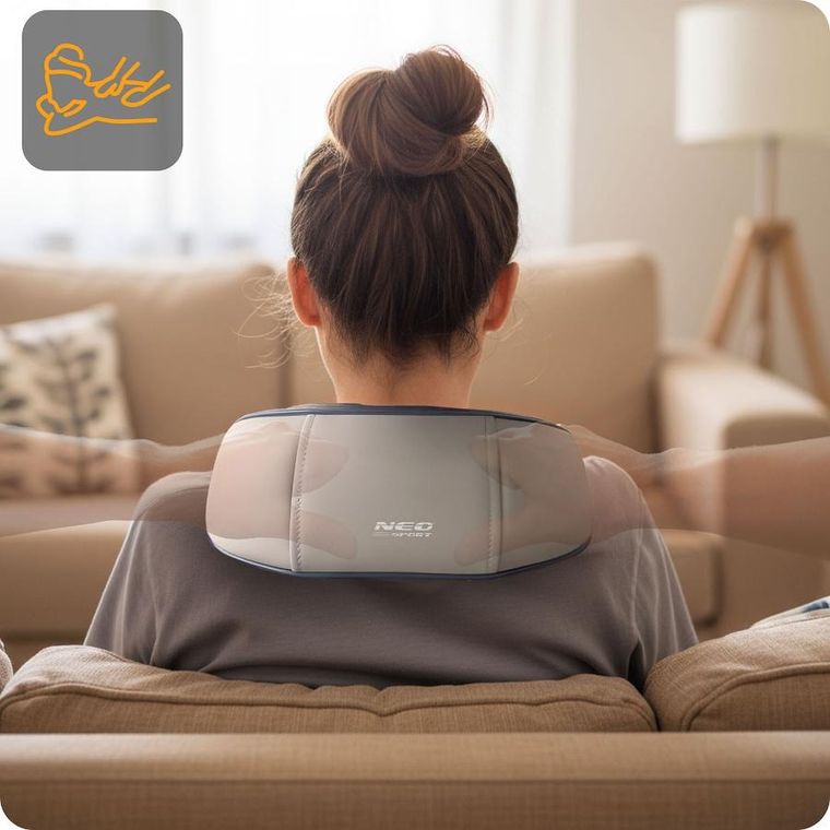Neo-Sport, Shiatsu, masażer do szyi, karku, ogrzewany, 3 tryby, NS-505