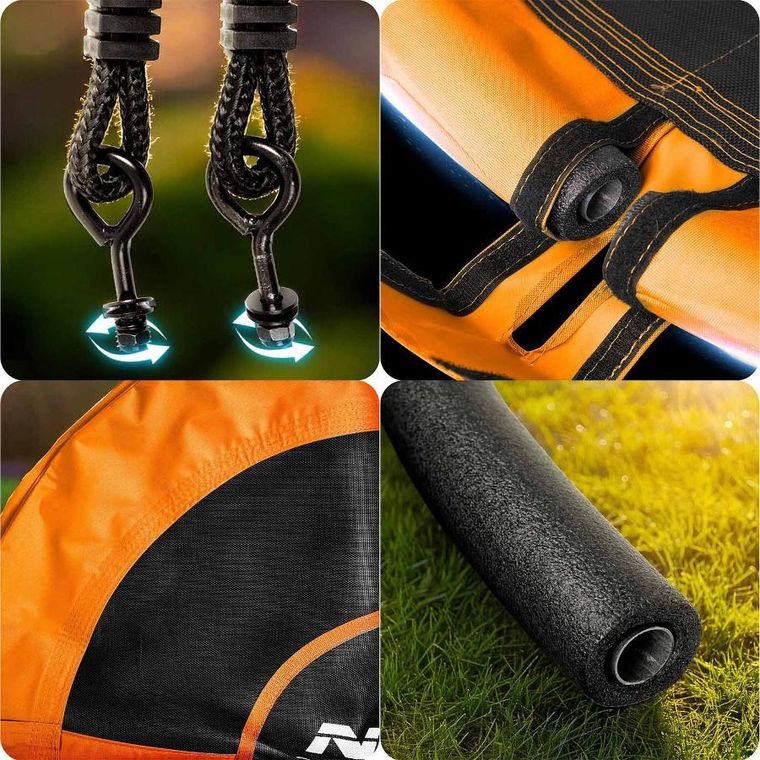 Neo-Sport, Swingo, huśtawka bocianie gniazdo, pomarańczowa, 100 cm