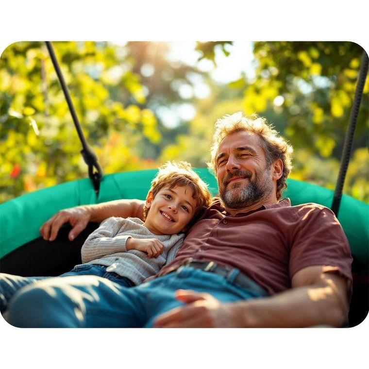 Neo-Sport, Swingo, huśtawka bocianie gniazdo, zielona, 110 cm