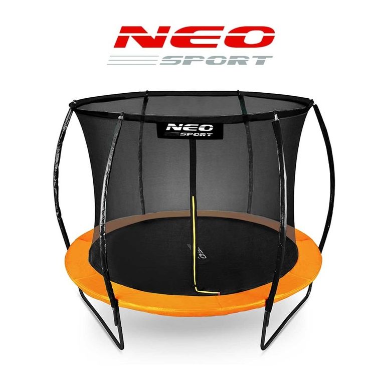 Neo-Sport, trampolina ogrodowa profilowana, z siatką wewnętrzną, 8ft/252 cm