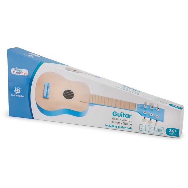 New Classic Toys, gitara de luxe, naturalna/niebieska