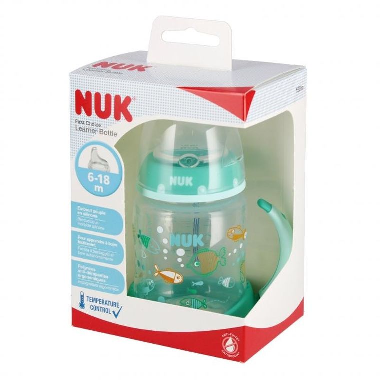 Nuk, First, butelka z uchwytem, 6-18m, 150 ml, 1 szt.