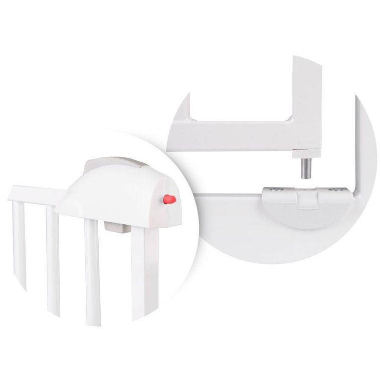 Nukido, barierka, bramka zabezpieczająca, biała