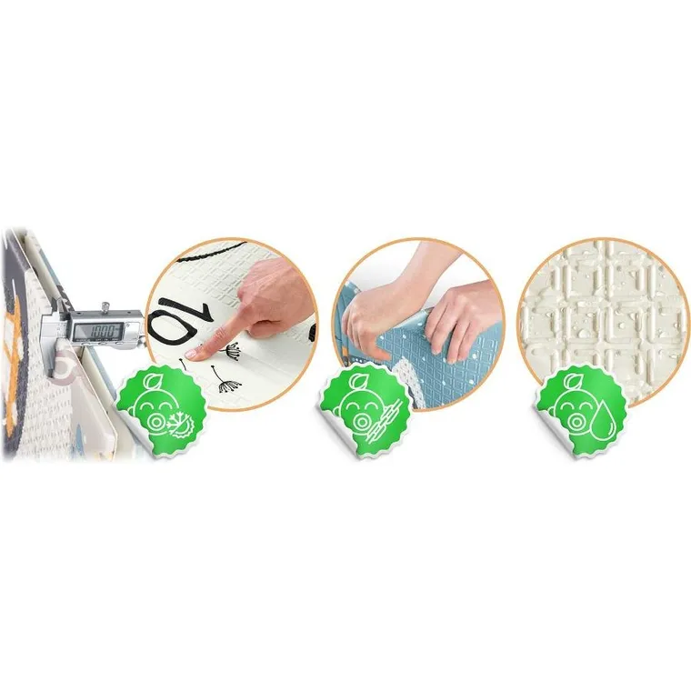 Nukido, dwustronna mata piankowa, składana, 150-200 cm