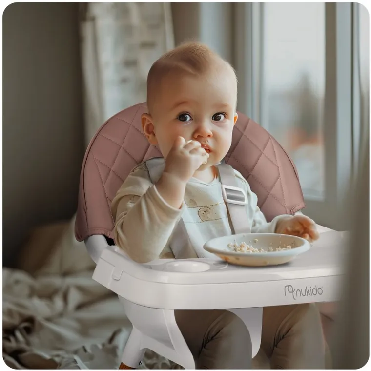 Nukido, Lilo, krzesełko do karmienia, różowe