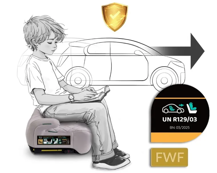 Nukido, Louis, podstawka samochodowa, szara, 125-150 cm