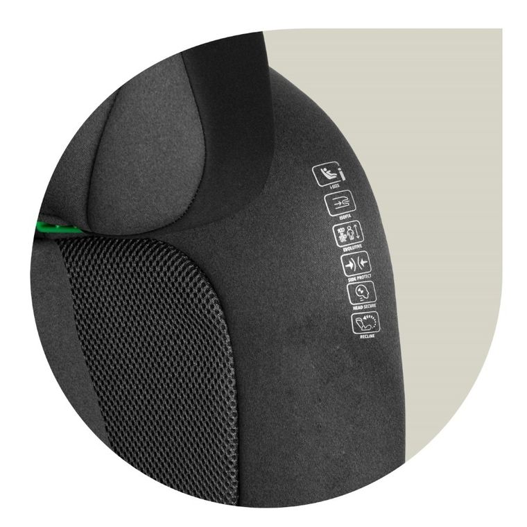 Nukido, Louis Soft, fotelik samochodowy, czarno-szary, 15-36 kg