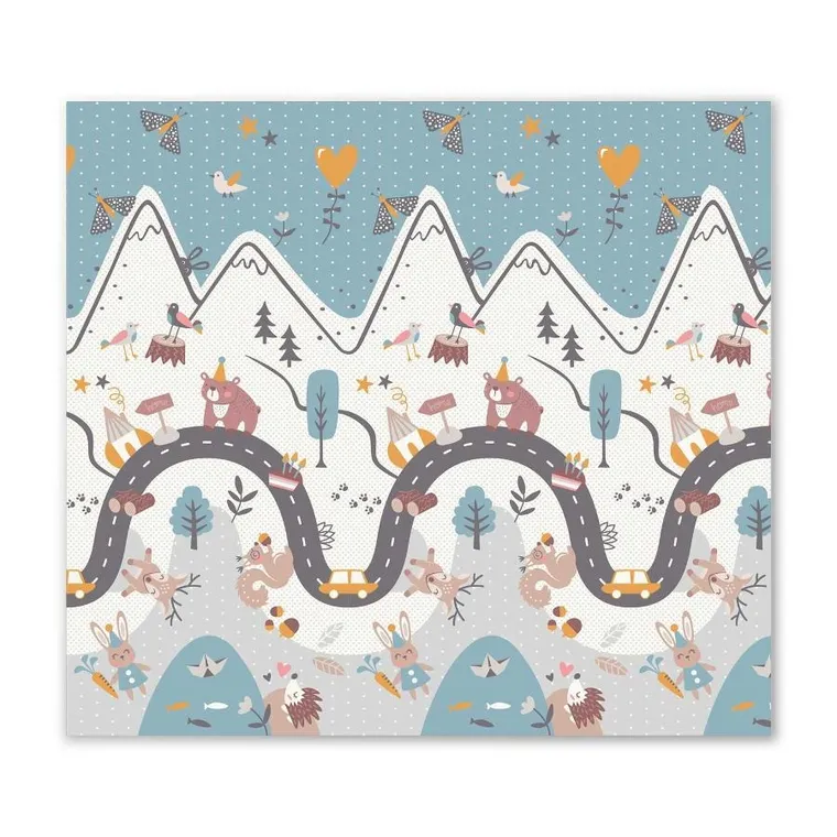 Nukido, mata piankowa, składana, 200-180-1 cm