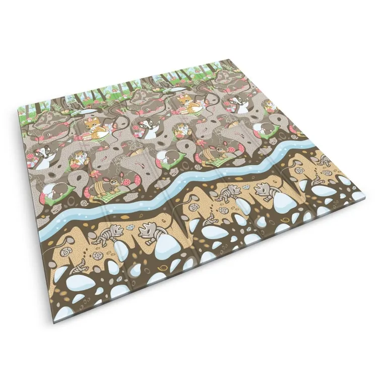 Nukido, mata piankowa, składana, ocean, ziemia, 200-180-1 cm