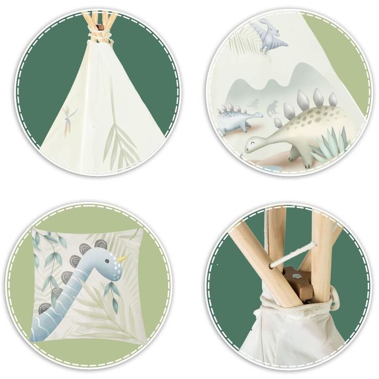 Nukido, namiot tipi dla dzieci, dinozaury