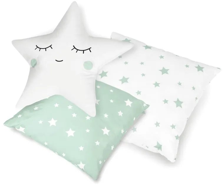 Nukido, namiot tipi dla dzieci ze światełkami, miętowe w gwiazdki