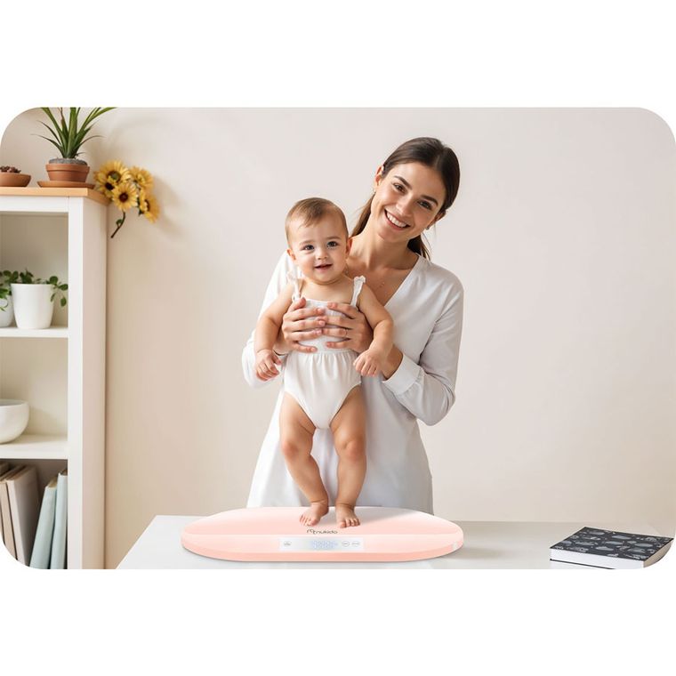 Nukido, NK-950, elektroniczna waga dla niemowląt, różowa