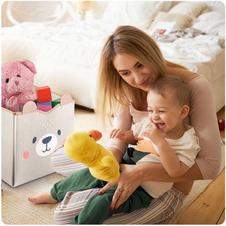 Nukido, pojemnik na zabawki i mata, szary