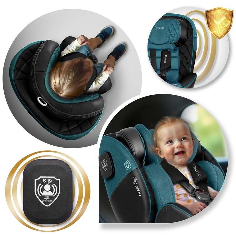 Nukido, Prestige Line, fotelik samochodowy, czarno-niebieski, 0-36 kg