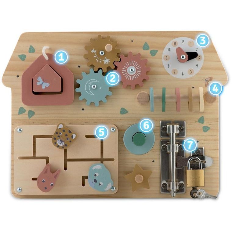 Nukido, tablica sensoryczna, drewniana