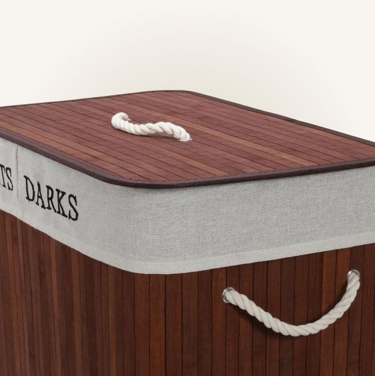 Nuxio, Svana, bambusowy kosz na pranie, 2-komorowy, 100l