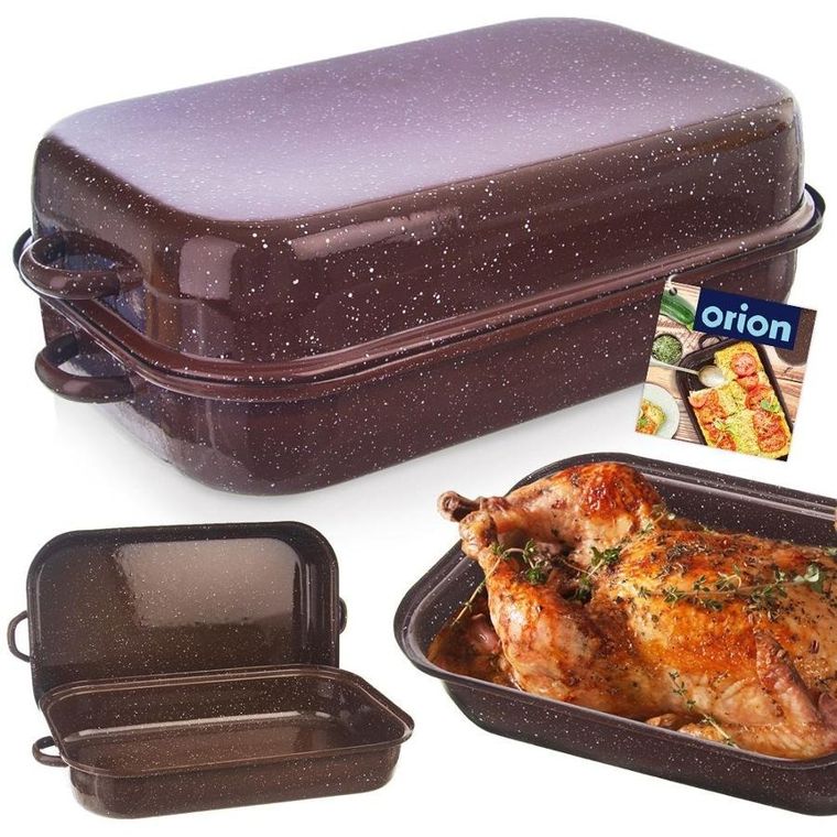 Orion, brytfanna z pokrywką, emaliowana, 4 l